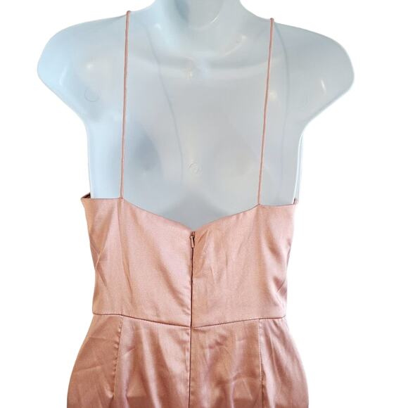 After Six Charmeuse Halter Top Midi Dress - Picture 7 of 9